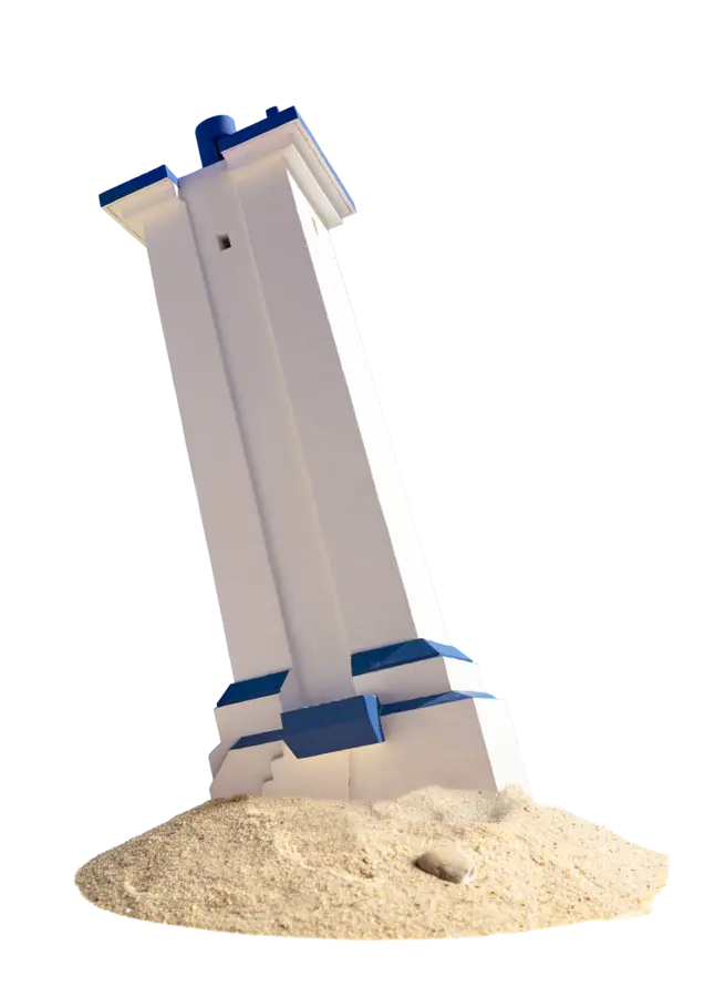 Faro Inclinado en Puerto Morelos